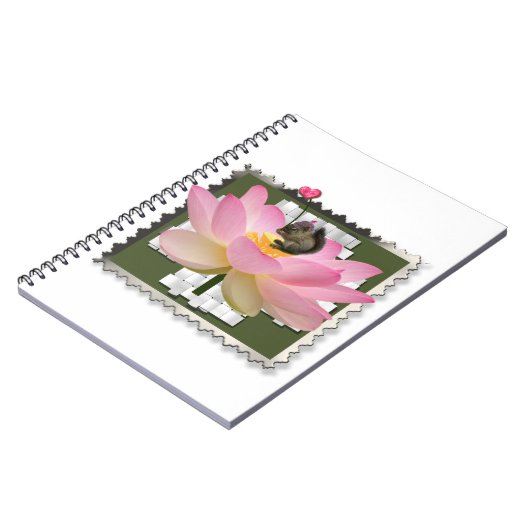 花の3D額飾り付きベビーリス ノートブック (左側)