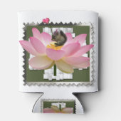 花の3D額飾り付きベビーリス 缶クーラー (裏面)