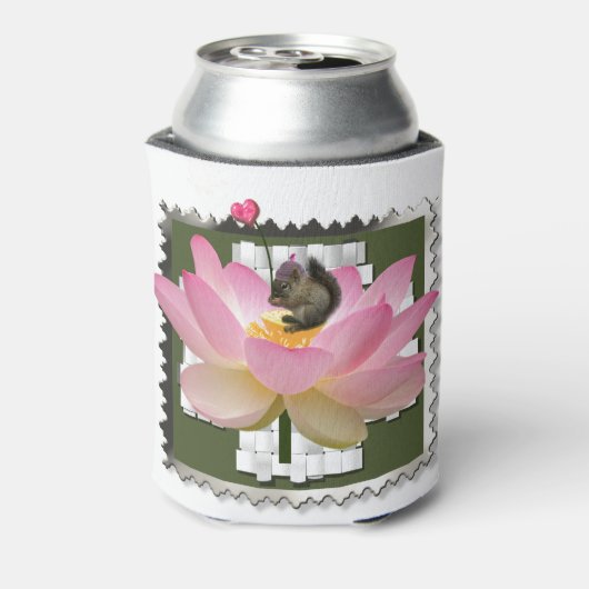 花の3D額飾り付きベビーリス 缶クーラー (缶裏面)