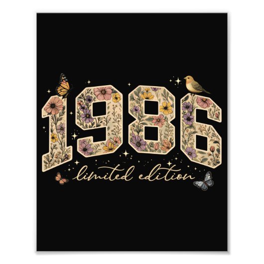 花の40歳誕生日限定版 1986 フォトプリント            (正面)
