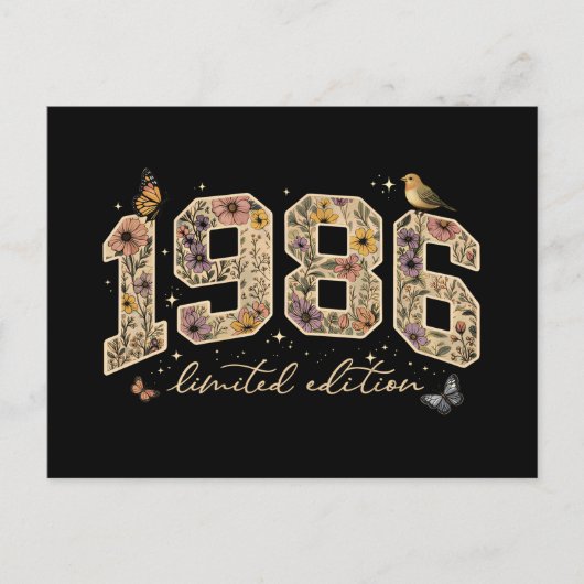 花の40歳誕生日限定版 1986 ポストカード (正面)