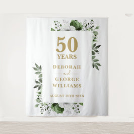 花の50周年記念写真撮影用背景 タペストリー