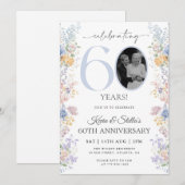 花の60周年招待状（写真付き） 招待状 (正面/裏面)