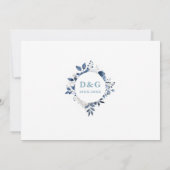 花の60周年結婚記念日 Then & Now 2枚の写真 招待状 (裏面)