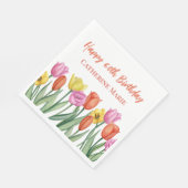 花の60歳の誕生日 スタンダードランチョンナプキン (角)