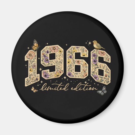 花の60歳誕生日限定版 1966 マグネット (正面)