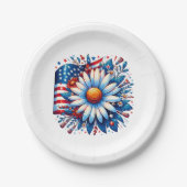 花の7月4日 ペーパープレート (正面)