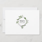 花の75周年結婚記念日　Then & Now 2枚の写真 招待状 (裏面)