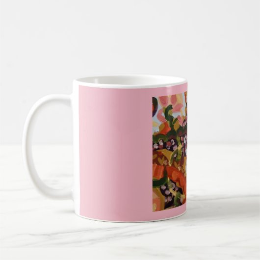 「花の」クラシックなマグ コーヒーマグカップ (左)