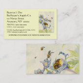 花の~ビジネス~CONTACTカードの美しい蜂 名刺 (正面/裏面)