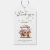 花の ブライダルシャワーの花 お礼 ギフトタグ (裏面)