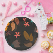 花の ペーパープレート (パーティー)