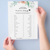 花の「彼女ならどちらを選ぶ？」 ブライダルシャワーゲーム チラシ (手)