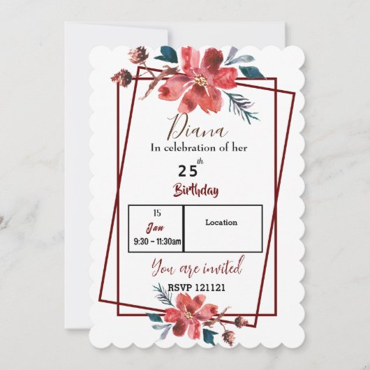 花の 招待状 (正面)