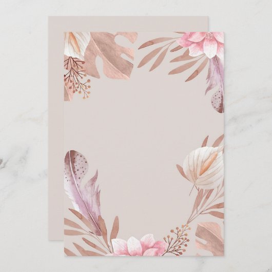 花の 招待状 (正面/裏面)