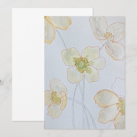 花の 招待状 (正面/裏面)