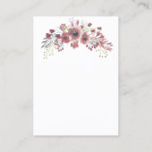 花の(雄ジカの)枝角のイヤリングのジュエリーの表示カスタム 名刺 (裏面)