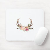 花の(雄ジカの)枝角 マウスパッド (マウス)