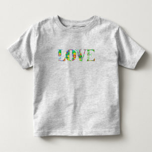 花の"Love"Tシャツ トドラーTシャツ
