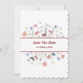 花の「Save The Date」 招待状 (正面)