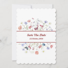 花の「Save The Date」 招待状