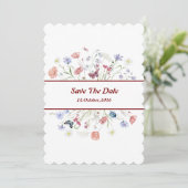 花の「Save The Date」 招待状 (スタンド正面)