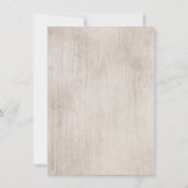 花のBohoの素朴なベビーシャワーのサンキューカードの女の子 招待状 (裏面)