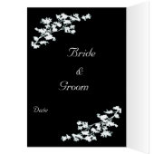 花のDecoの結婚式メニューカード (内側 (左))