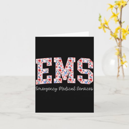 花のEMS 緊急医療サービス EMT ワイルドフロー カード (黄色い花)