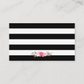 花のInstagramハッシュタグウェディング挿入カード エンクロージャーカード (裏面)