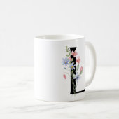 花のL文字 コーヒーマグカップ (正面右)