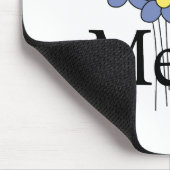 花のMeMaのかわいらしく青いTシャツ マウスパッド (コーナー)