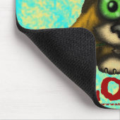 花のmousepadのデザインのおもしろいでかわいい犬 マウスパッド (コーナー)