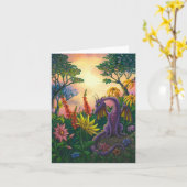 花のnotecardの中のドラゴン カード (黄色い花)