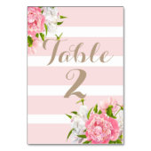 花のPeonieのテーブル数は結婚式を梳きます テーブルナンバー (正面)