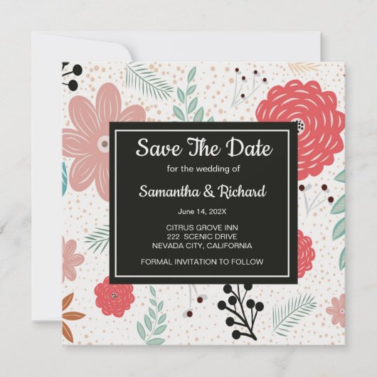花のSave The Date セーブザデート (正面)