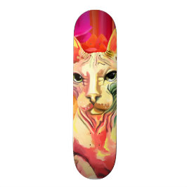 花のSphynx猫 スケートボード