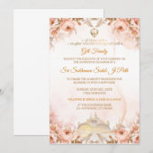 花のSukhmani Sahib Path招待状 招待状 (正面/裏面)