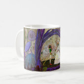 花のThumbelinaの芸術のマグの女王 コーヒーマグカップ (正面左)