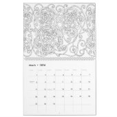 花はあなた自身のパーソナライズな色をこれ着色します カレンダー (3月 2026)