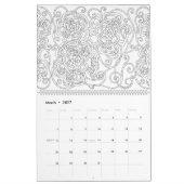 花はあなた自身のパーソナライズな色をこれ着色します カレンダー (3月 2027)