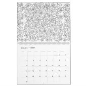 花はあなた自身のパーソナライズな色をこれ着色します カレンダー (1月 2027)