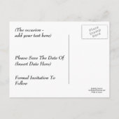 花はがきに蝶の日付を保存 案内ポストカード (裏面)