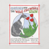 花はがきを考感動的える ポストカード (正面)