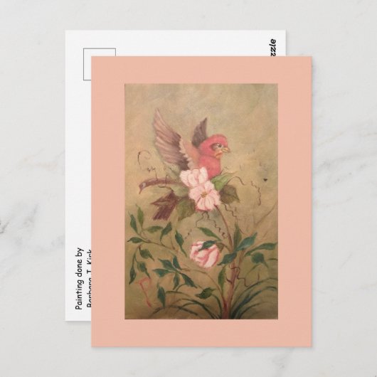 花はがき内の鳥 ポストカード (正面/裏面)