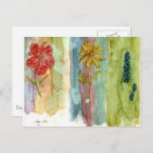 花はがき3枚 ポストカード (正面/裏面)