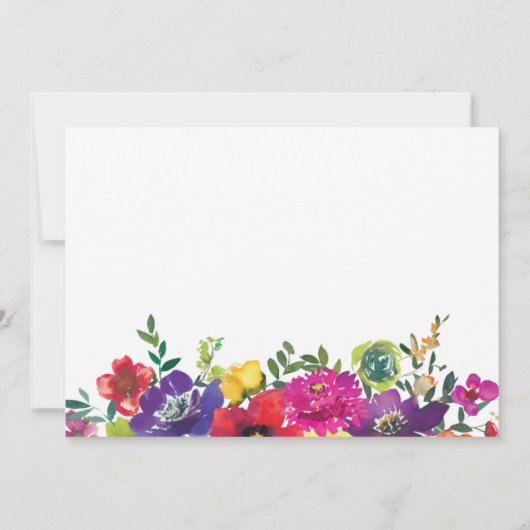 花はっきりしたのブライダルシャワー サンキューカード (裏面)