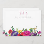 花はっきりしたのブライダルシャワー サンキューカード (正面/裏面)