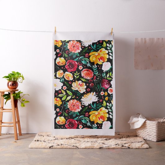 花はっきりしたの色の色のコラージュ ファブリック (インサイチュ)
