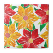 花はっきりしたプリントタイル タイル (正面)